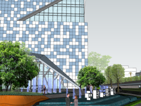 A certain cloud education industry park 3D 模型