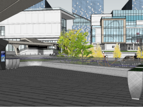A certain cloud education industry park 3D 模型