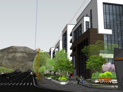A certain cloud education industry park 3D 模型