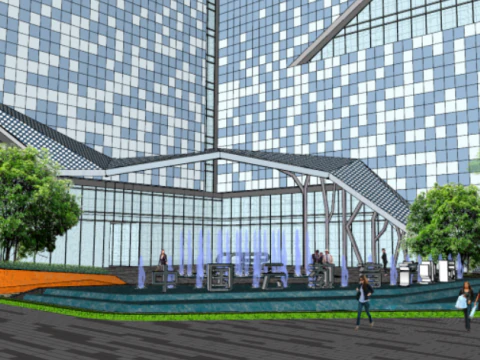 A certain cloud education industry park 3D Model