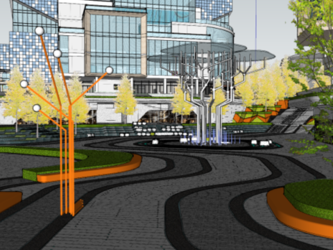 A certain cloud education industry park 3D 模型