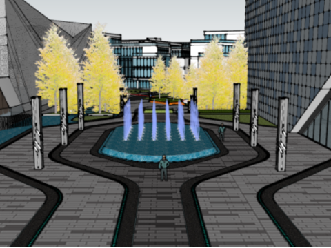 A certain cloud education industry park 3D 模型