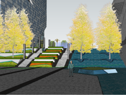 A certain cloud education industry park 3D 模型