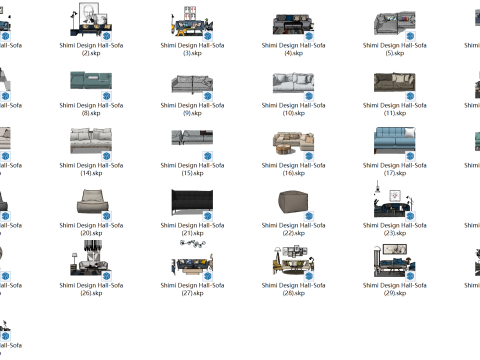 Sofas 31 pieces 3Dモデル