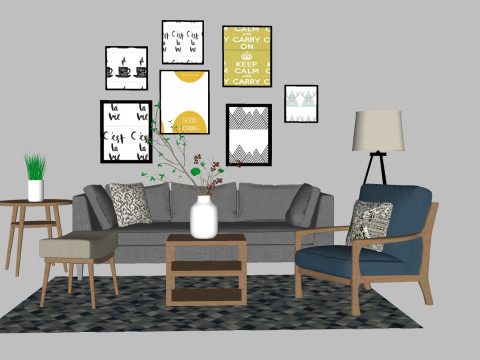Sofas 31 pieces Modelo 3D