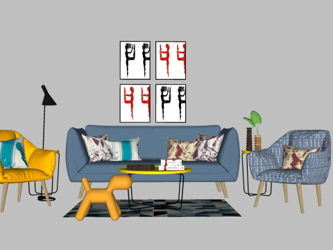 Sofas 31 pieces Modelo 3D