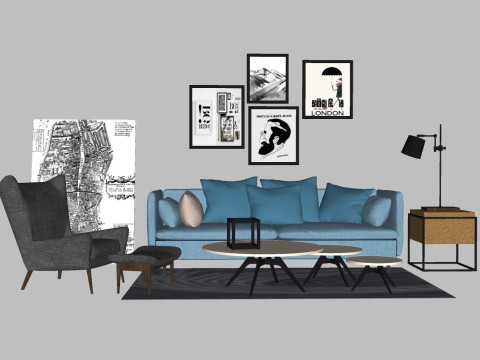 Sofas 31 pieces Modelo 3D