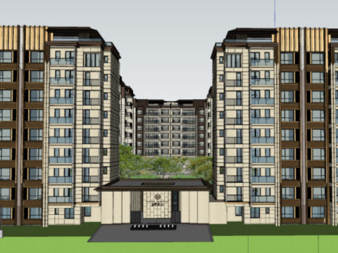 SU model for 30 acre new residential landscape Modelo 3D
