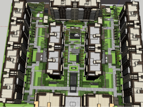 SU model for 30 acre new residential landscape Modelo 3D