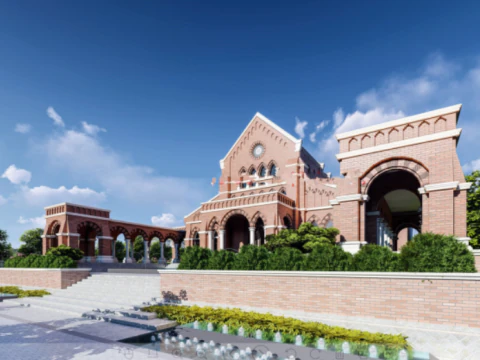 Modèle SU pour la conception de zones de démonstration résidentielles de style outre-mer Modèle 3D