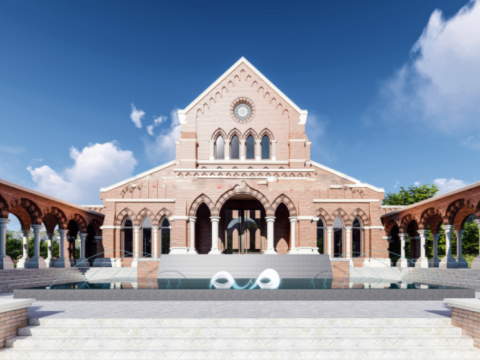 SU Model for Overseas Style Residential Demonstration Area Design Modello 3D