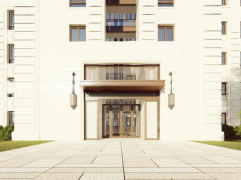 SU model of a demonstration area building 3D Model
