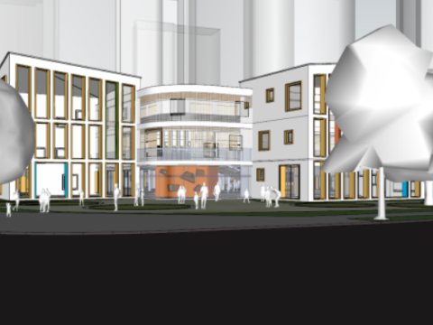SU Model of a Kindergarten Building in a City 3D मॉडल