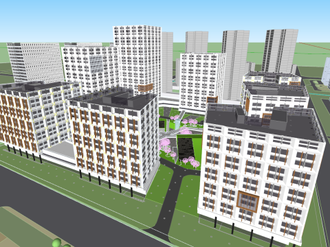 SU Model of Large scale Science and Technology Cultural Industry Park 3D Modell