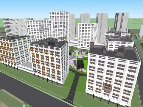 SU Model of Large scale Science and Technology Cultural Industry Park 3D Model