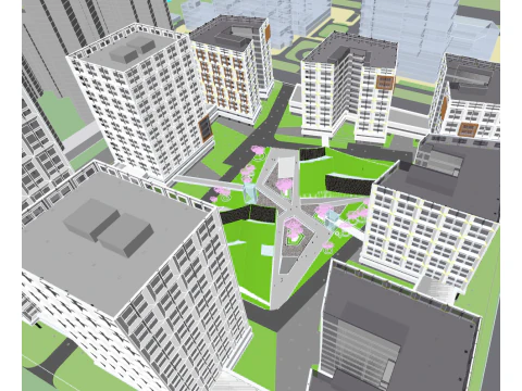 SU Model of Large scale Science and Technology Cultural Industry Park 3D Model