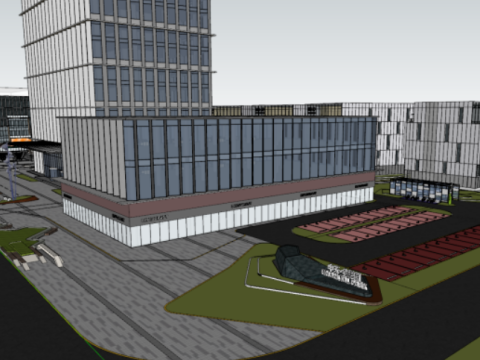 SU model for the construction of a modern high-rise financial park and industrial park in a mega cit 3D 模型