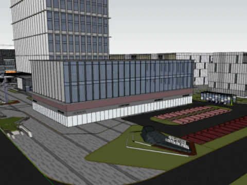 SU model for the construction of a modern high-rise financial park and industrial park in a mega cit 3D Model