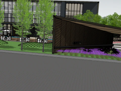 SU model of modern style demonstration area architecture 3D Model