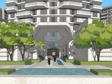 Bid winning scheme for modern residential SU type design Model 3D