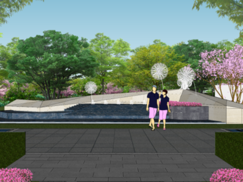 Light luxury mansionhigh-rise residential landscape SU high-rise Model 3D