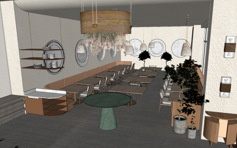 Shiji Coffee Shop Model Material Texture Modello 3D .c4d .max .obj .3ds .fbx .stl .blend 