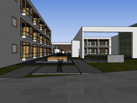 Sketchup model for large-scale waterfront cultural and creative park design Modelo 3D