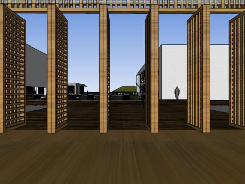Sketchup model for large-scale waterfront cultural and creative park design Modelo 3D