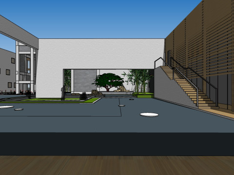 Sketchup model for large-scale waterfront cultural and creative park design Modelo 3D