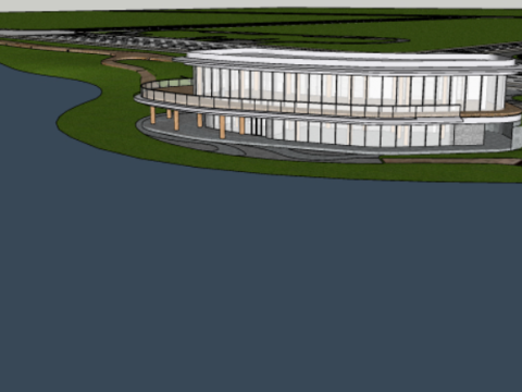 SU Model of Citizen Rest Node in Waterfront Plaza 3D 모델