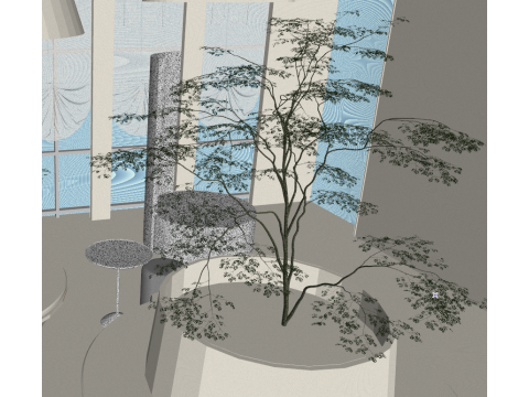 SU Model of Space in Jiji Cafe 3D Modell