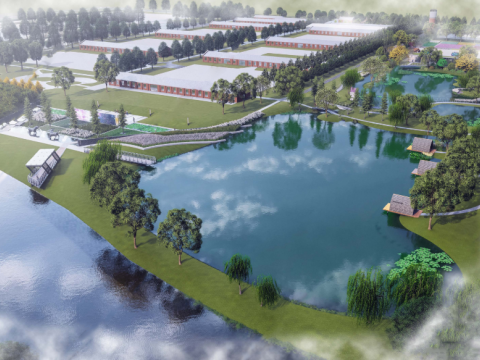 SU Model of Waterfront Park Landscape Model 3D