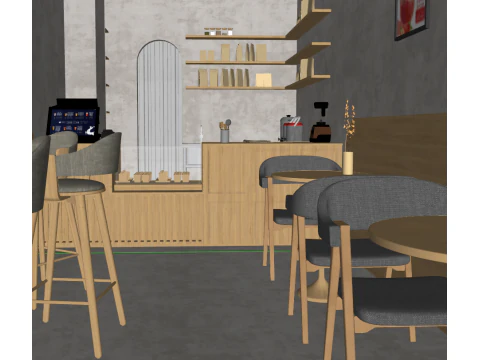 Su model of Yuji Milk Tea Cafe material texture 3D Model