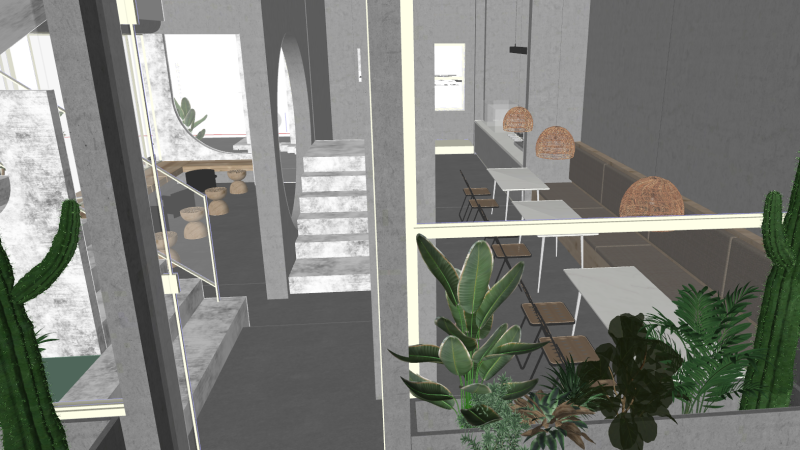 Yuji Milk Tea Cafe SU Model Material Texture 3D Modell .c4d .max .obj .3ds .fbx .stl .blend 