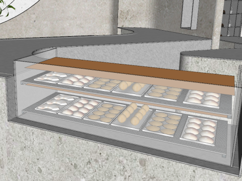 Yuji Milk Tea Cafe SU Model Yuji Space Catering Model 3D