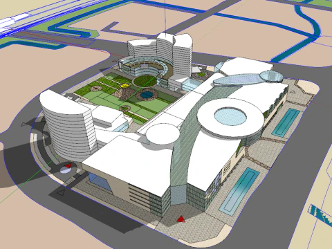 Conceptual Scheme Model for Large Hotels 3D Model