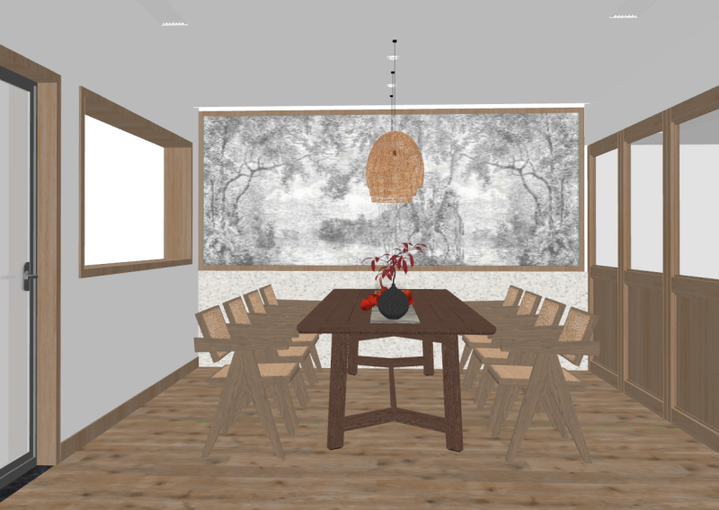Design of SU Model for Jiji Small Restaurant Modelo 3D .c4d .max .obj .3ds .fbx .stl .blend 