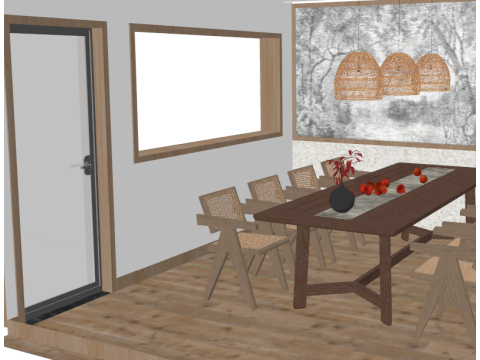 Design of SU Model for Jiji Small Restaurant Modelo 3D