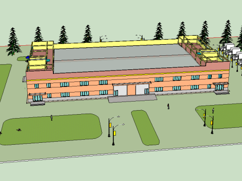 Factory SketchUp Model 3D Model