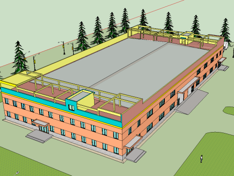 Factory SketchUp Model 3D Model