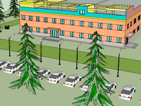 Factory SketchUp Model 3D Model