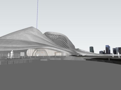 Landscape model of high-rise residential buildings 3D Model