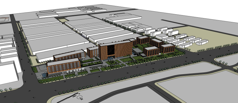 Su model for large-scale science and technology industrial park design Model 3D .c4d .max .obj .3ds .fbx .stl .blend 