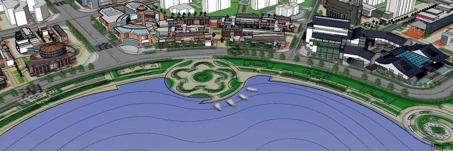 SU Model of Urban Planning 3D Model .c4d .max .obj .3ds .fbx .stl .blend