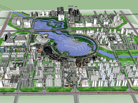 SU Model of Urban Planning 3D Model
