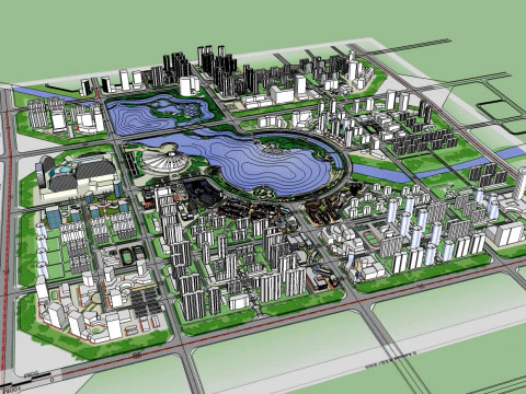 SU Model of Urban Planning 3D Model