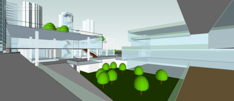 SU Model of Large-scale Science Park 3D Model .c4d .max .obj .3ds .fbx .stl .blend 