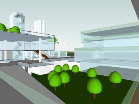 बड़े पैमाने के विज्ञान पार्क का एसयू मॉडल 3D मॉडल