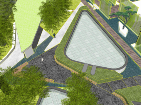 Super high-rise complexmodern residential building SU model 3D 模型