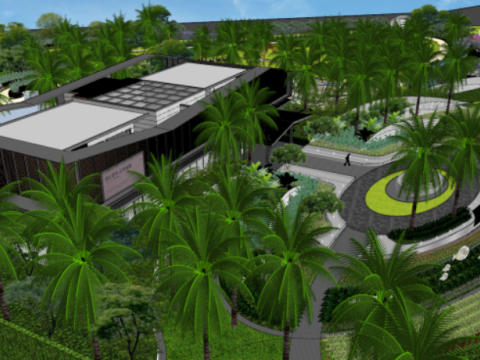 SU Model of Landscape in Modern Demonstration Area on Chunjiang Coast 3D Model